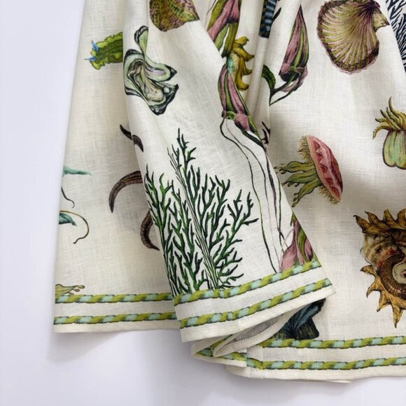 ALÉMAIS Sea Short-Sleeve Linen Midi Dress - Picture 10 of 16